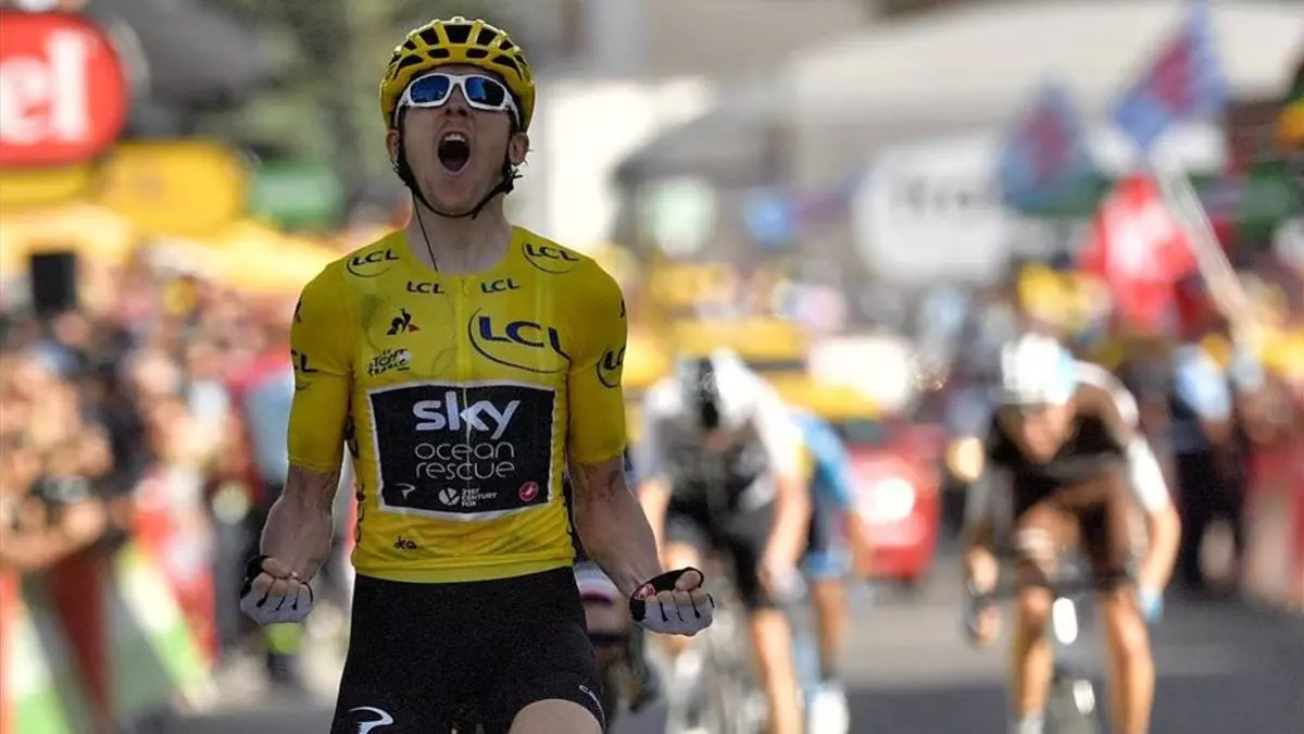 Geraint Thomas inscribe su nombre en Alpe d'Huez