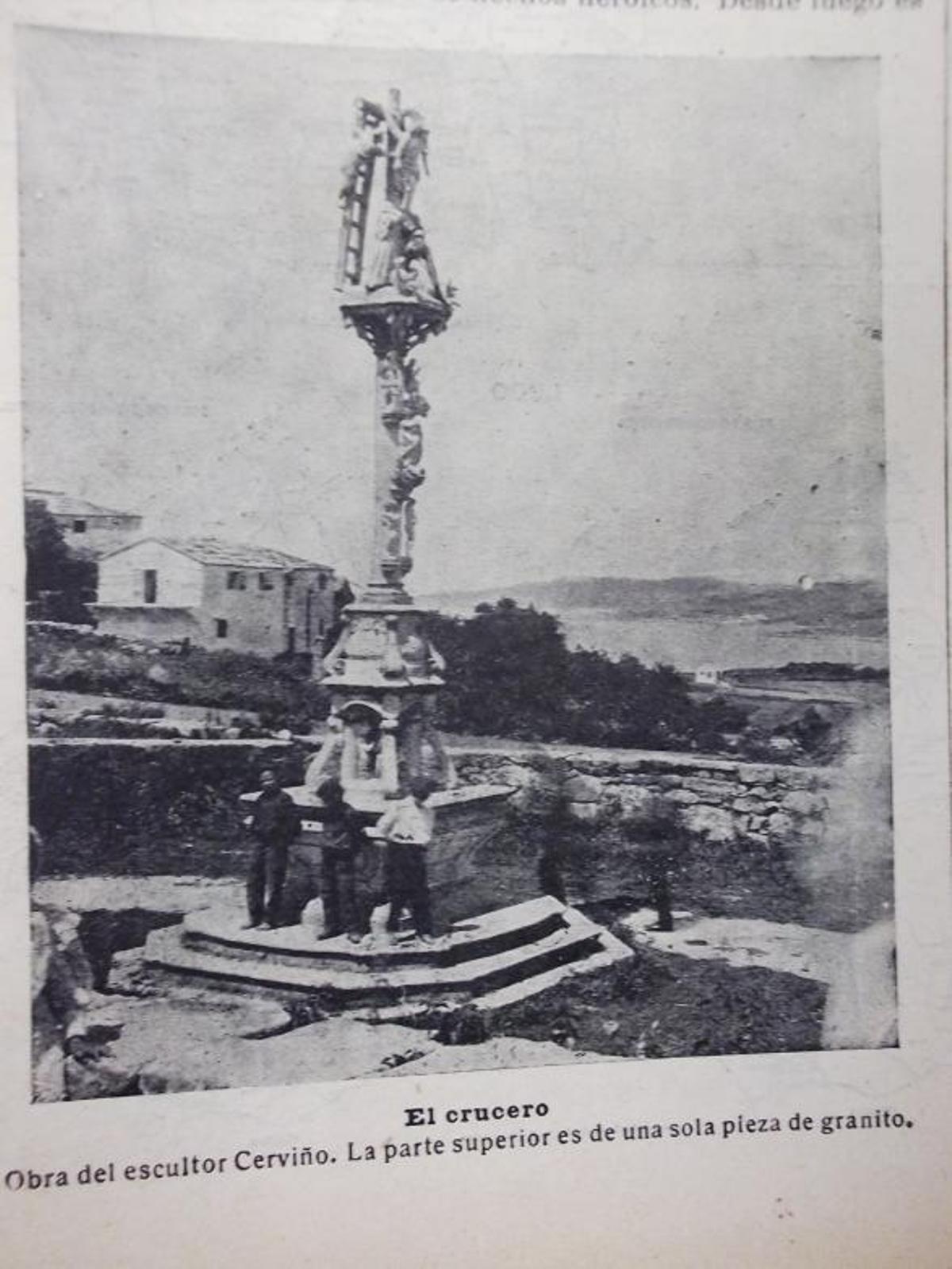 O Cruceiro do Hío, nunha imaxe do ano 1909.   | // VIDA GALLEGA
