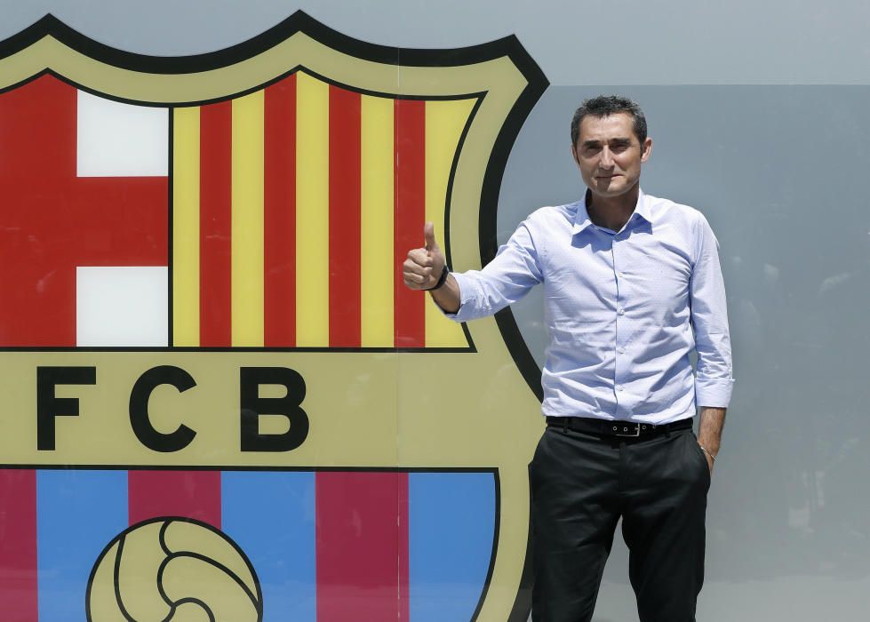 Valverde arriba a Barcelona