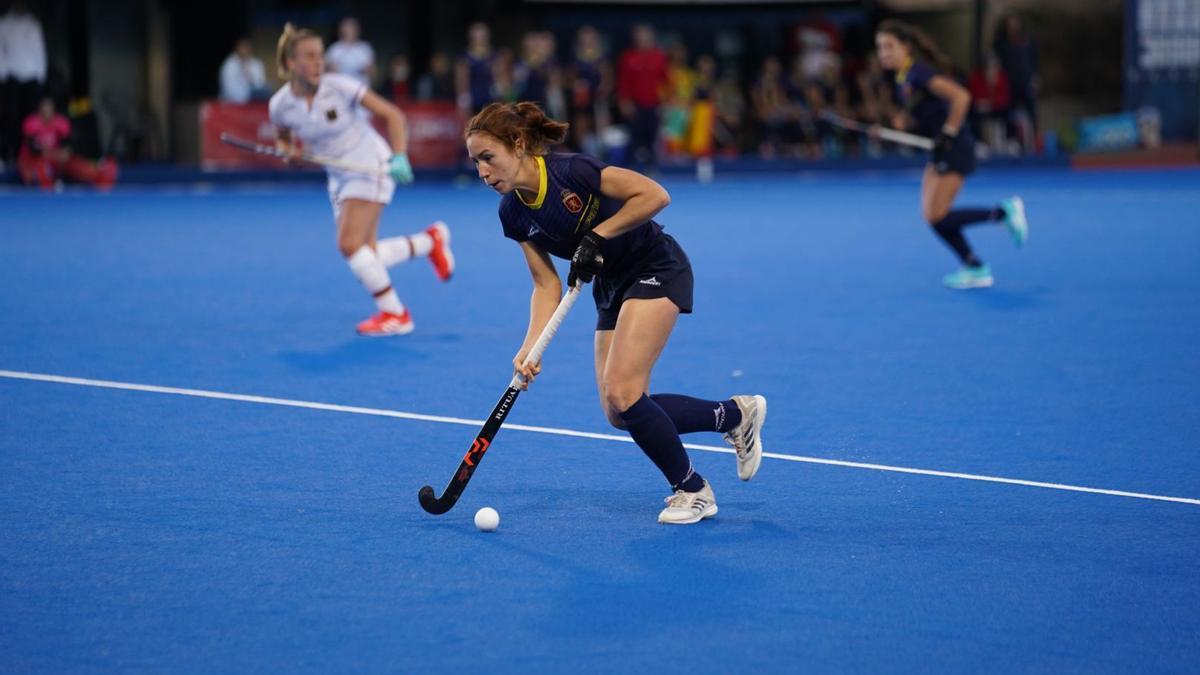 Begoña Garcia, en el partido ante Alemania en València.