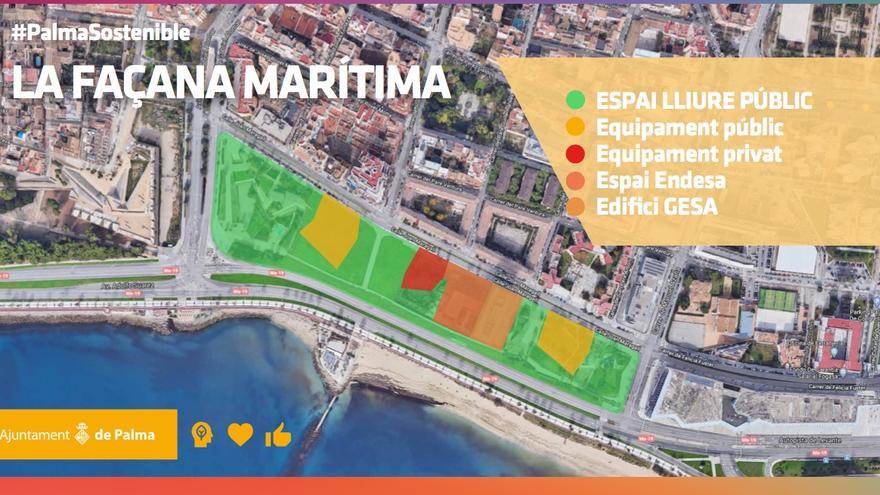 Nueva distribución de la fachada marítima del litoral de Llevant