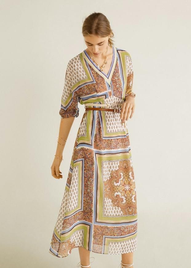 Vestido con estampado paisley