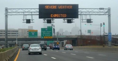 Hurricane Sandy warning in Boston