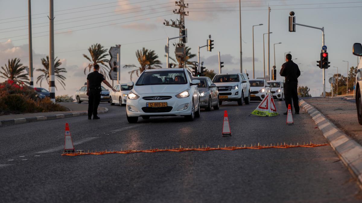 Control policial en Israel.