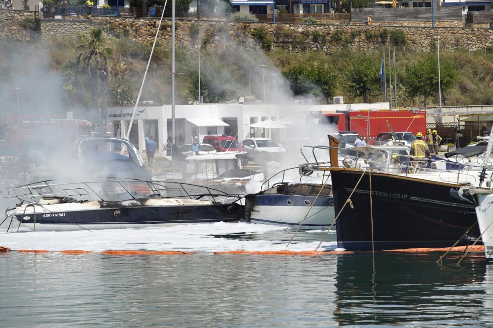 Incendi al port de Palamós