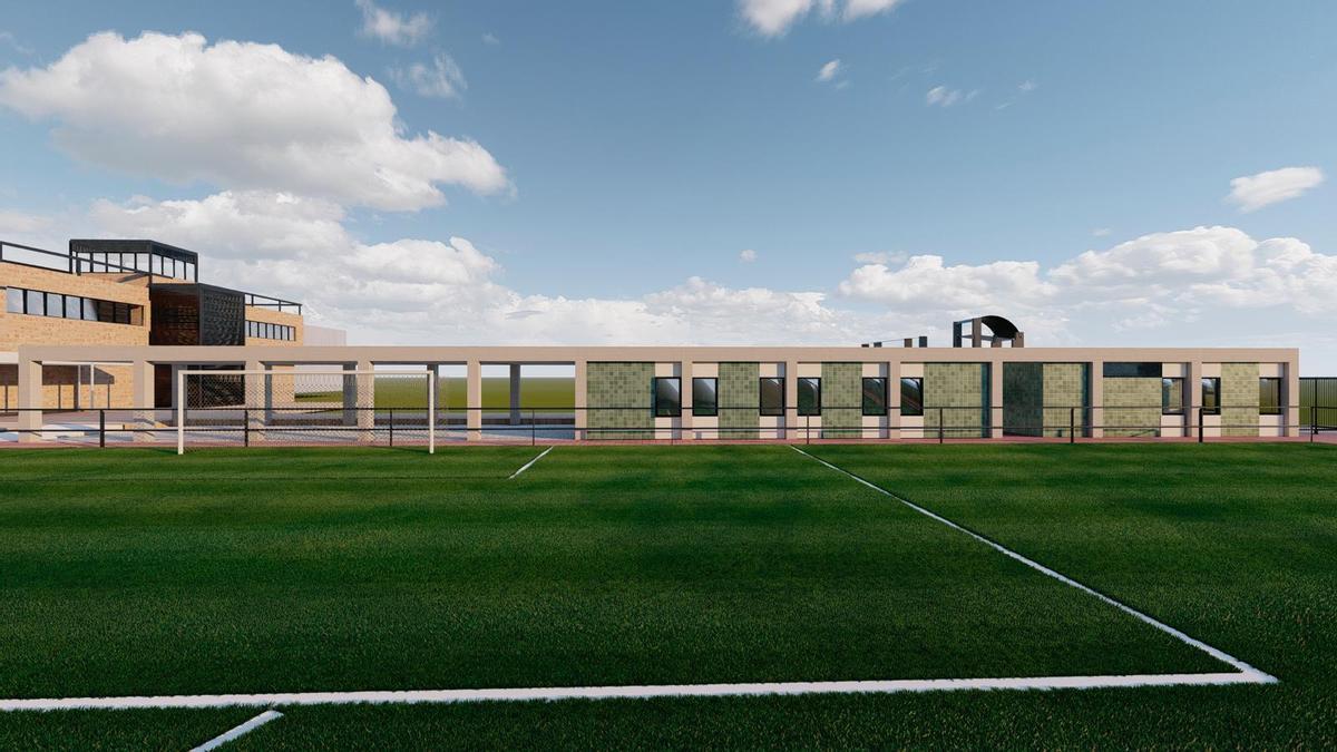 Simulación de cómo quedará el polideportivo de Albalat dels Sorells.