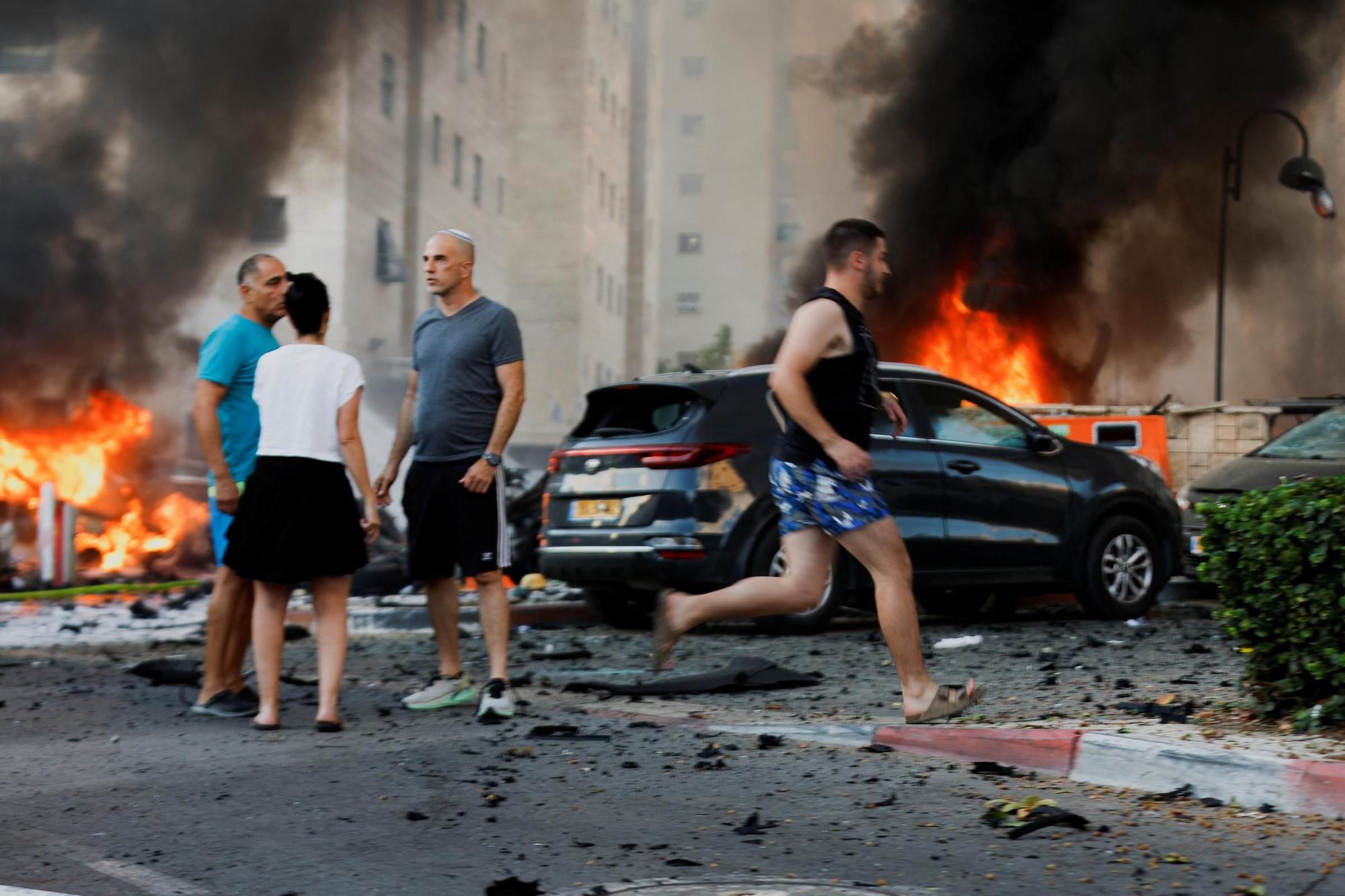 Ataque procedente de la Franja de Gaza en Ashkelon, Israel.