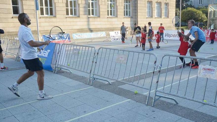 Jornada de exhibición de ayer por la tarde en Montero Ríos. // Rafa Vázquez