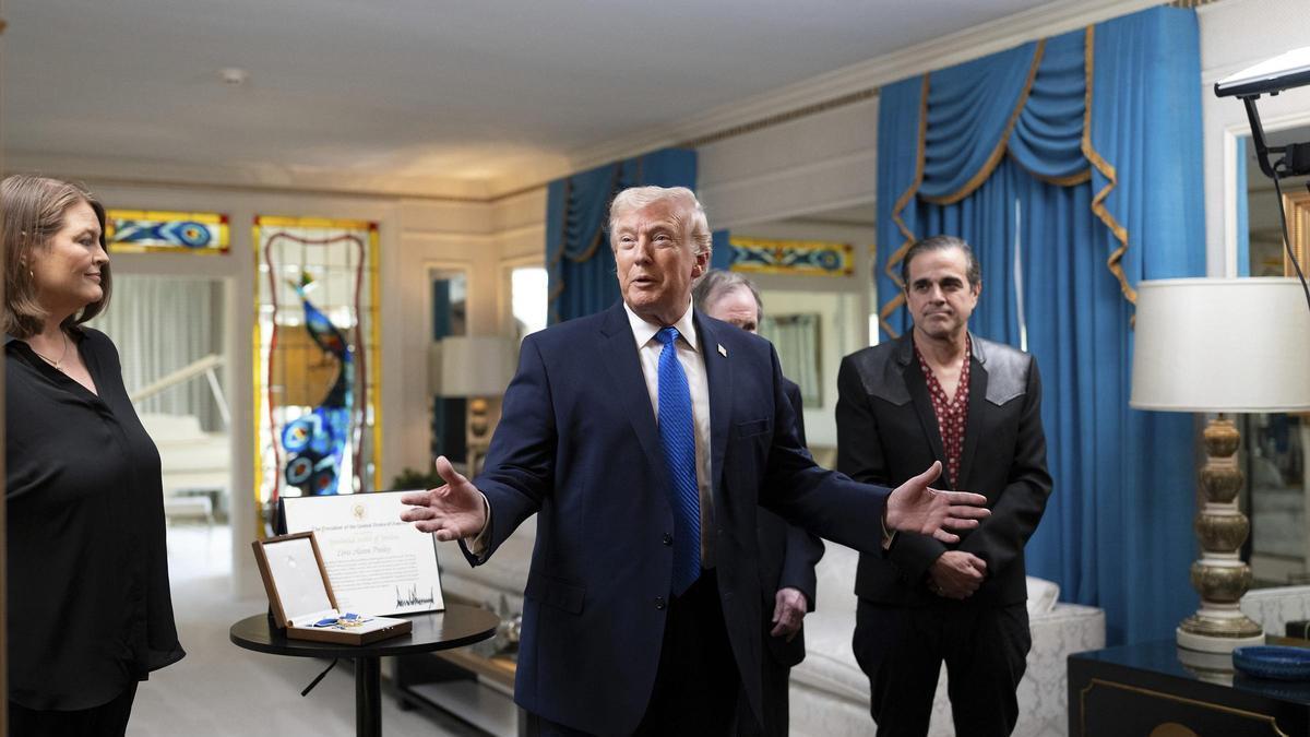 El presidente de EEUU, Donald Trump, durante un visita a Memphis.