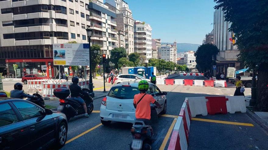 La Gran Vía de Vigo, cortada al tráfico