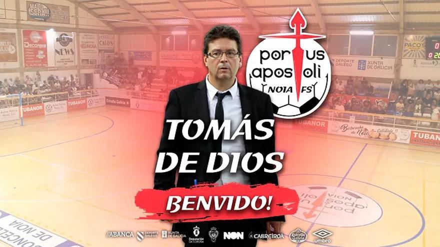 Tomás de Dios asume el cargo de entrenador del Noia Portus Apostoli
