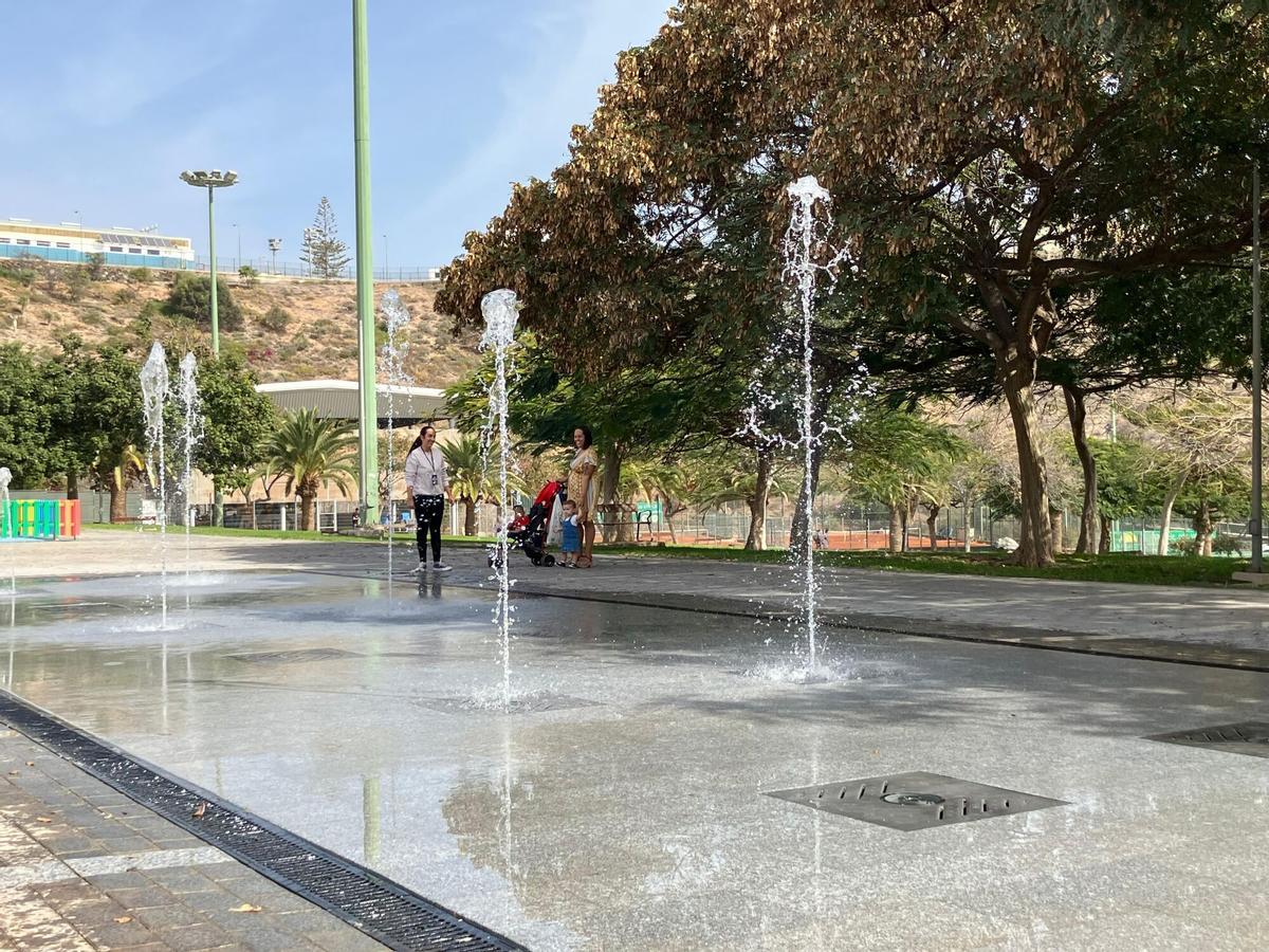 Fuente transitable en el Parque de Las Rehoyas.