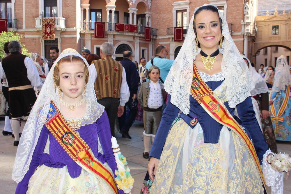 Falleras mayores 2019 en la Procesión de la Virgen