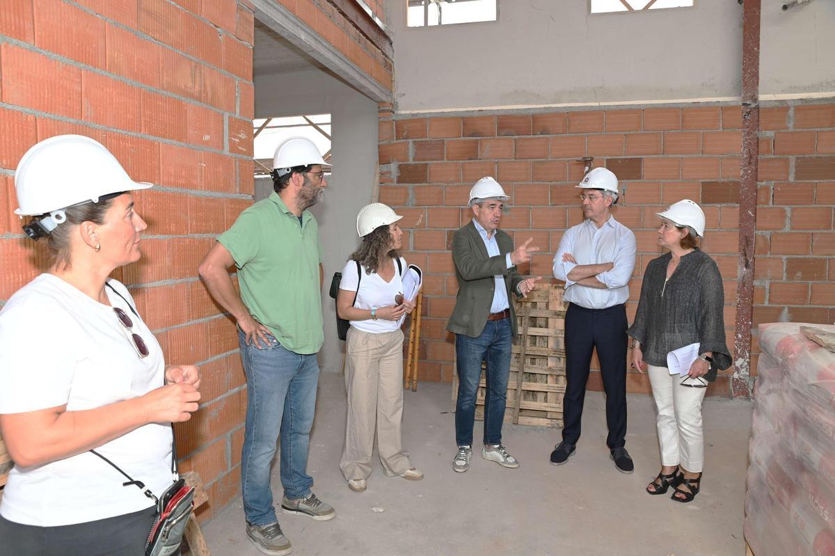Un momento de la visita a O Grove.