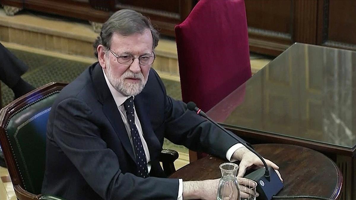 El expresidente del Gobierno, Mariano Rajoy, comparece como testigo en el juicio del procés