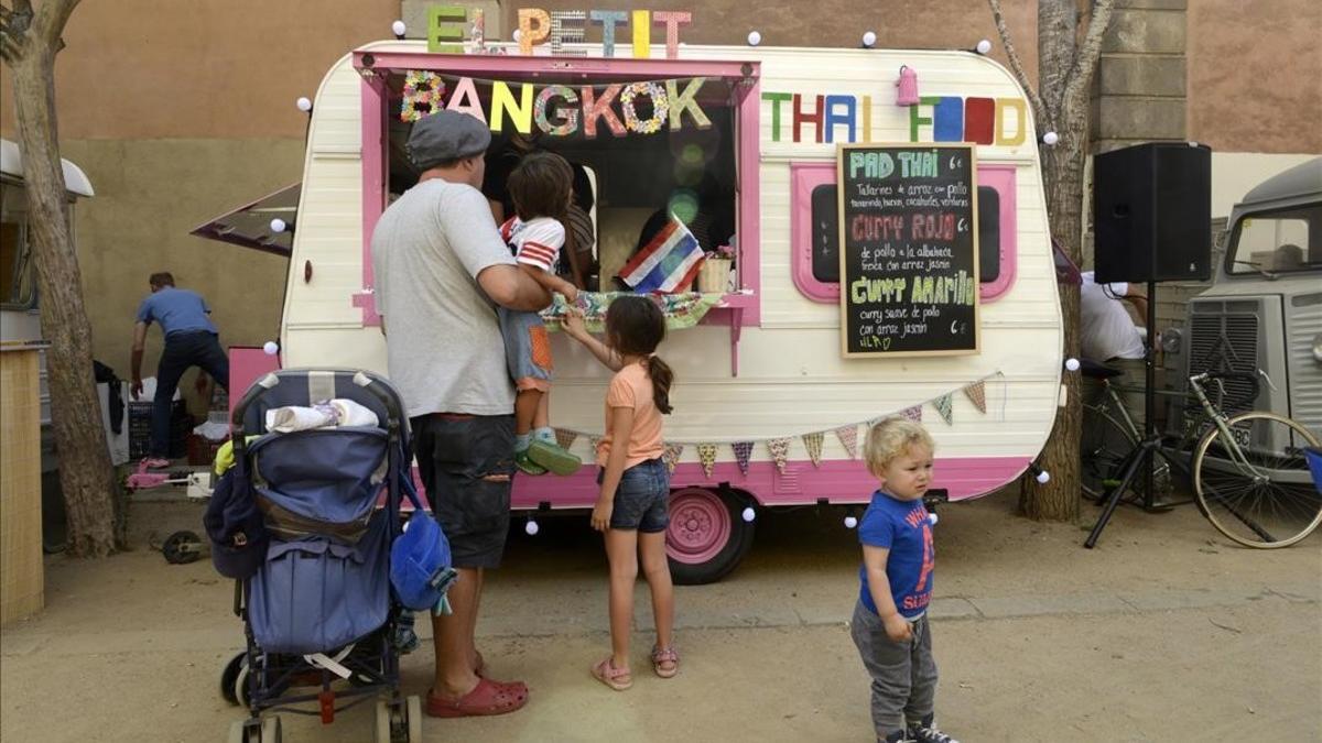 Una 'food truck' en el parque de la Ciutadella