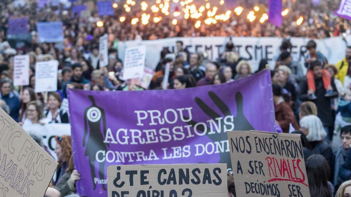 Manifestació feminista el 8M passat a Barcelona. | FERRAN NADEU