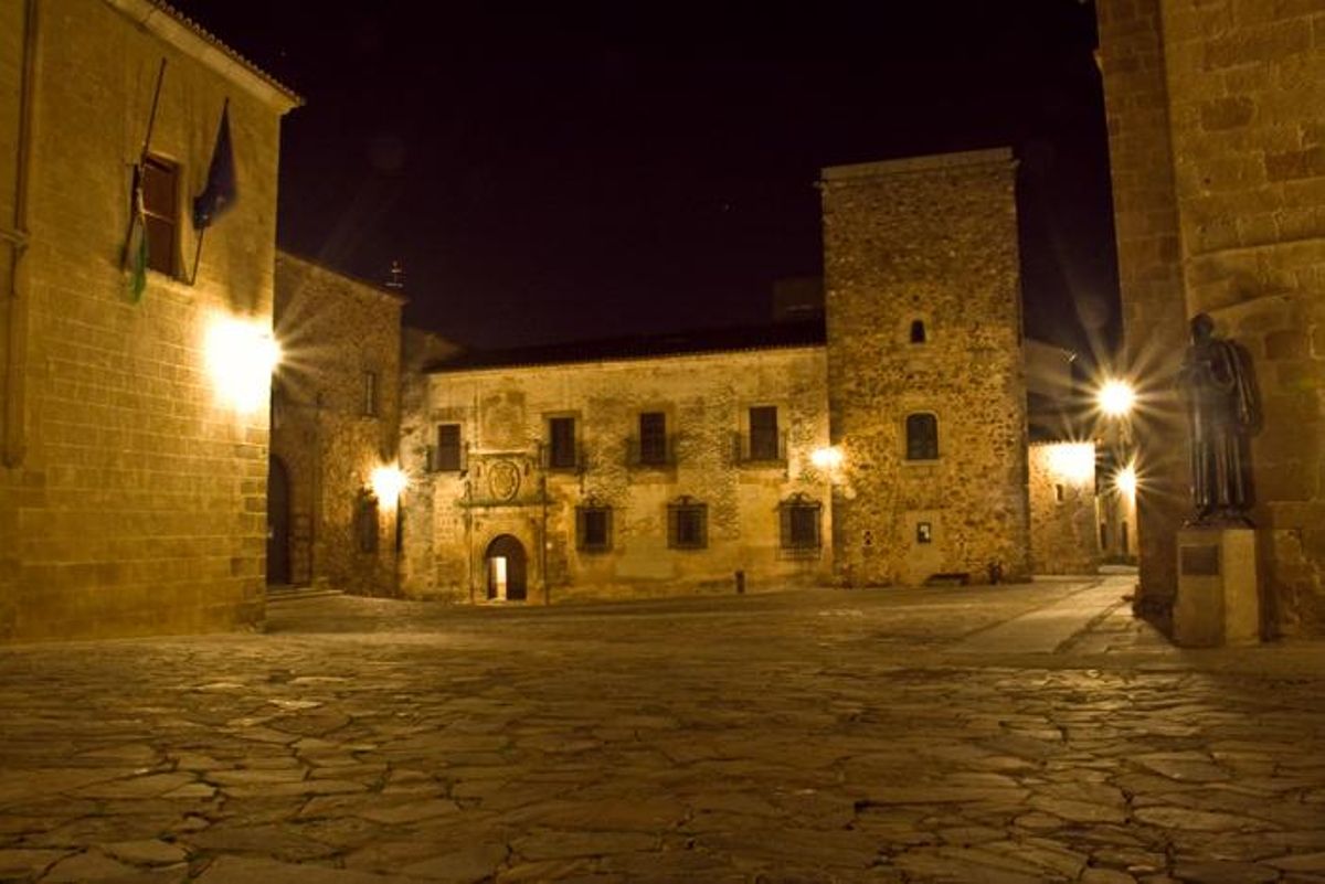 Plaza de Santa María de Cáceres.