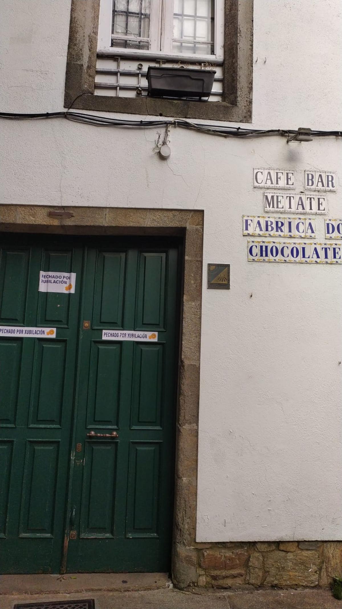 Cierra el Metate, la histórica chocolatería de la zona vieja compostelana, por jubilación