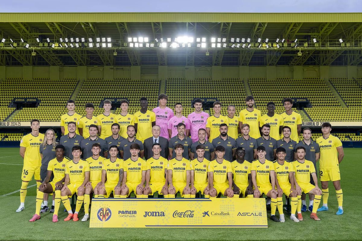 El Villarreal C de Albelda, en el que militó en esta 24-25 el meta Adri Suárez.