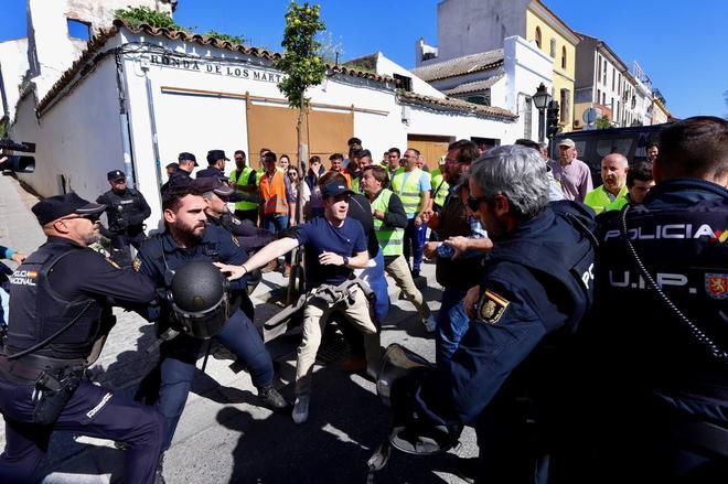 Disturbios en Córdoba capital durante las protestas de los agricultores