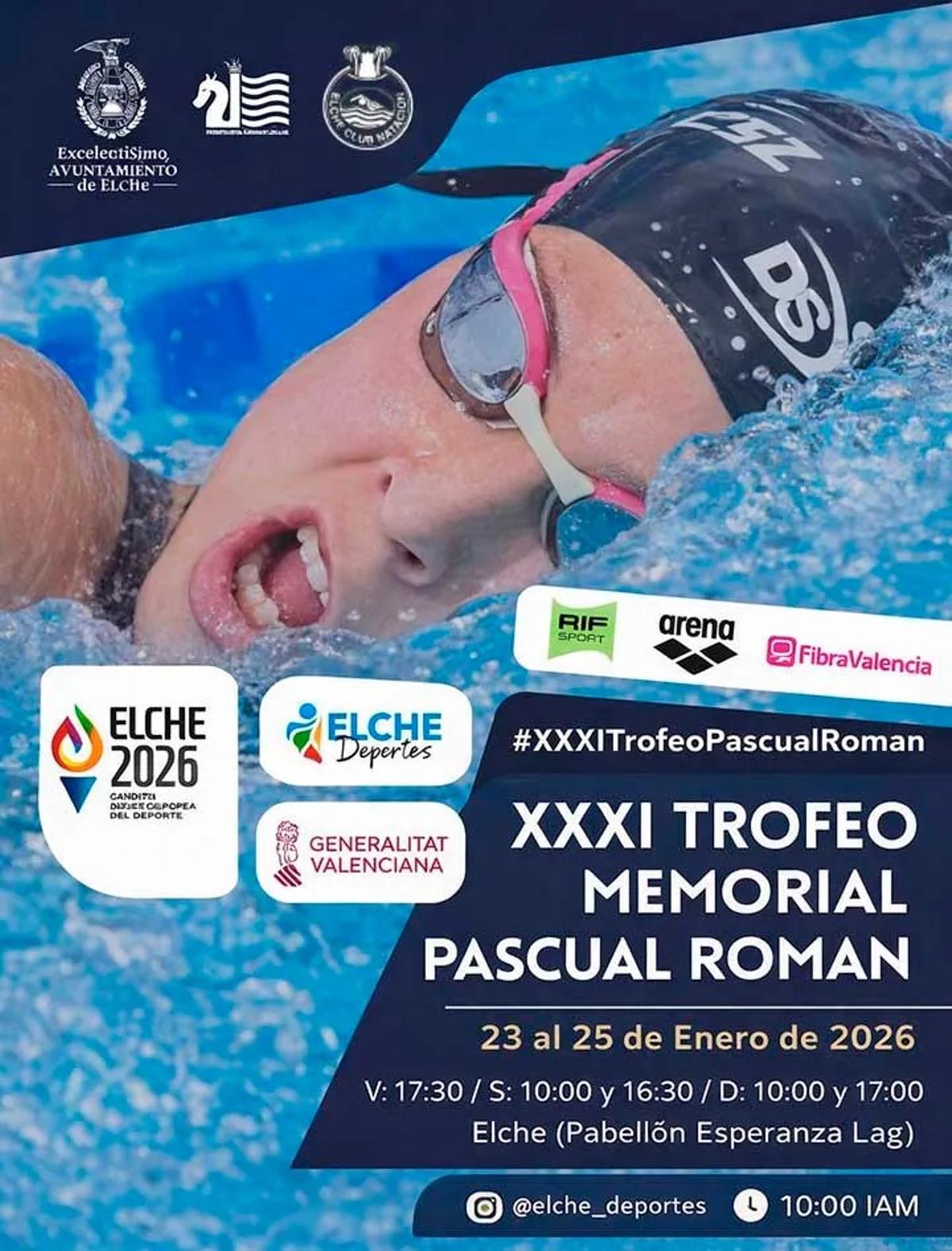 Cartel del Trofeo Memorial Pascual Roman Elche.