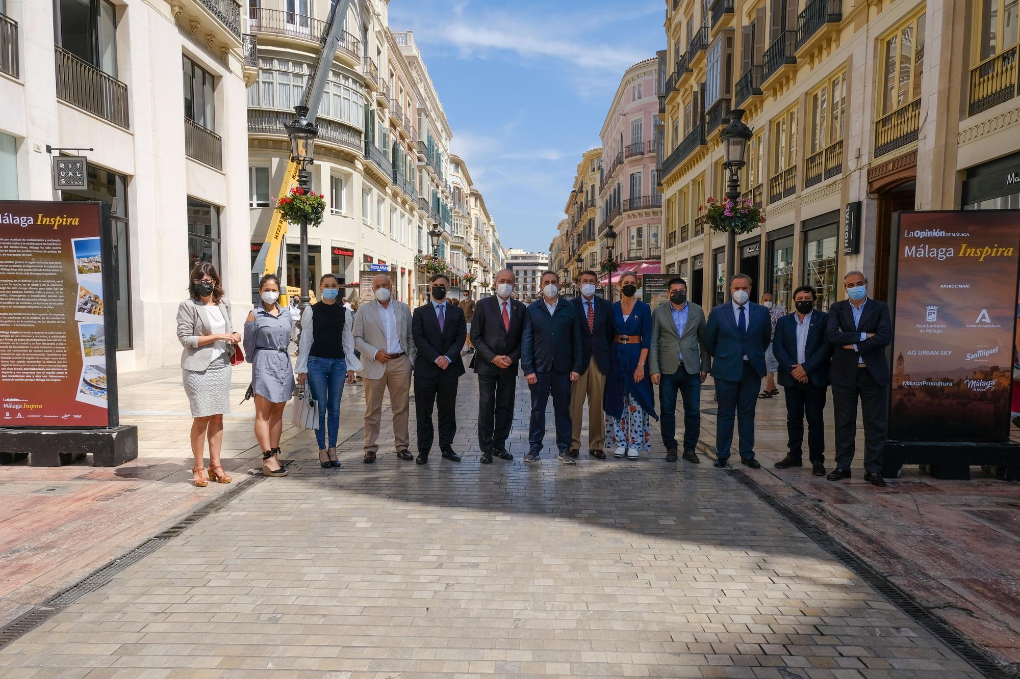 Exposición fotográfica 'Málaga Inspira', en la calle Larios