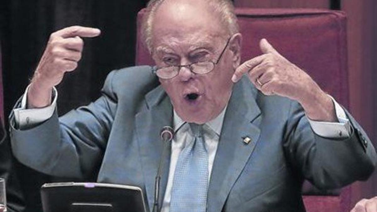 Jordi Pujol, durante su comparecencia en el Parlament, el pasado 26 de septiembre.