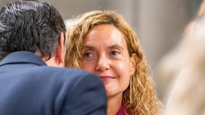 Archivo - La expresidenta del Congreso de los Diputados, Meritxell Batet, durante el acto de homenaje a los funcionarios del Cuerpo Nacional de Policía condecorados con la Cruz al Mérito Policial en el día de los Santos Ángeles Custodios, en el Congreso d