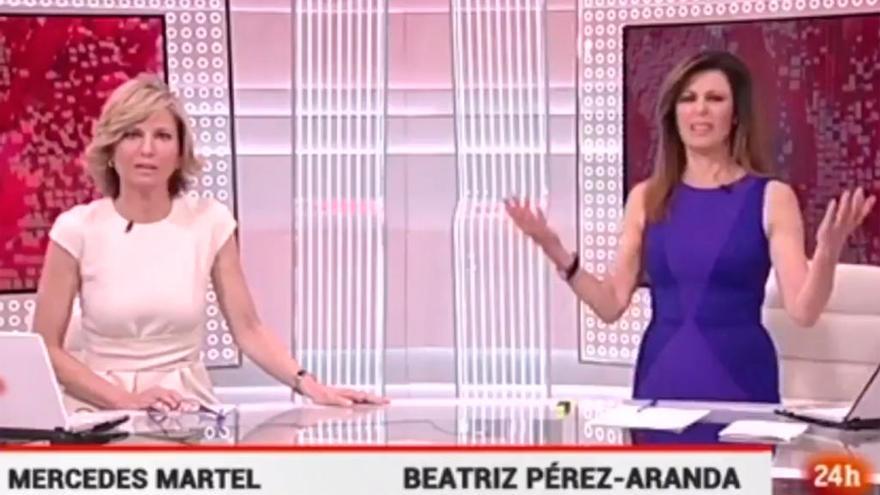 Beatriz Pérez Aranda en el canal 24 horas // TVE