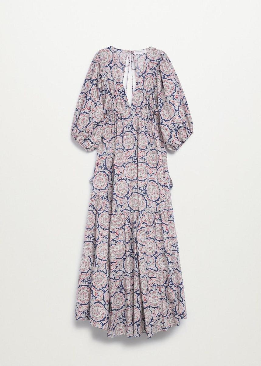 Maxi vestido estampado, de Mango (99,99 euros)