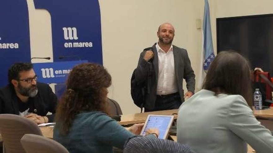 Reunión reciente del grupo parlamentario de En Marea. // Xoán Álvarez