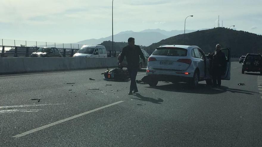 Imagen del accidente en la A-7.