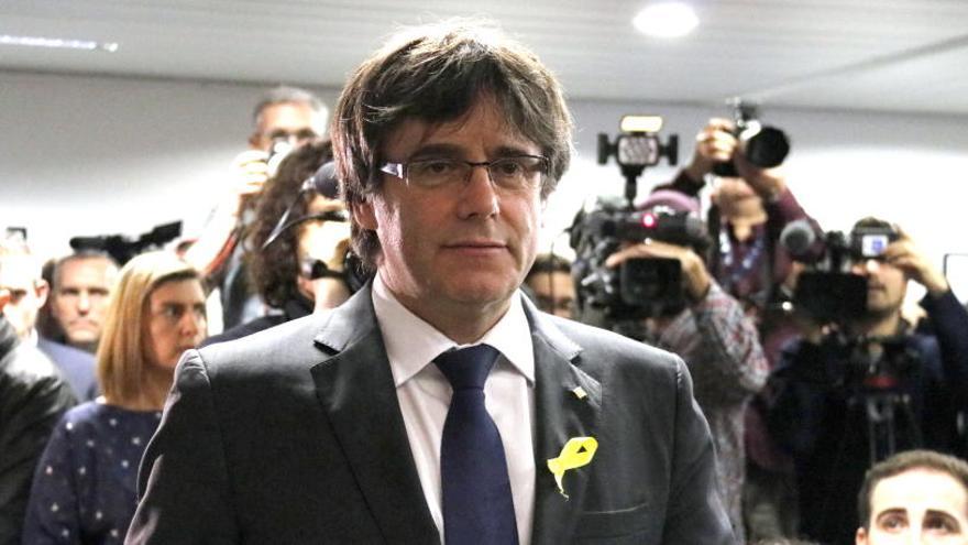 El cap de llista de Junts per Catalunya, Carles Puigdemont, a Brussel·les.