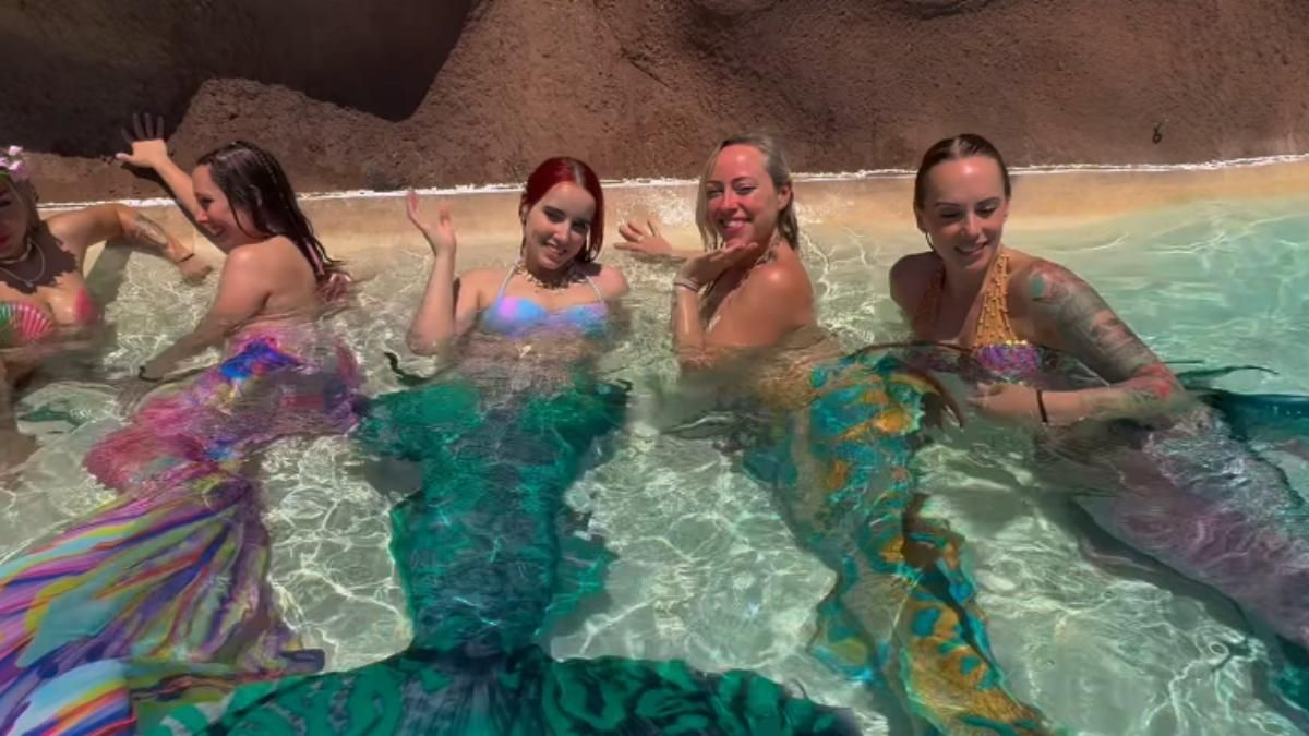 Sirenas en Aquopolis Villanueva de la Cañada.