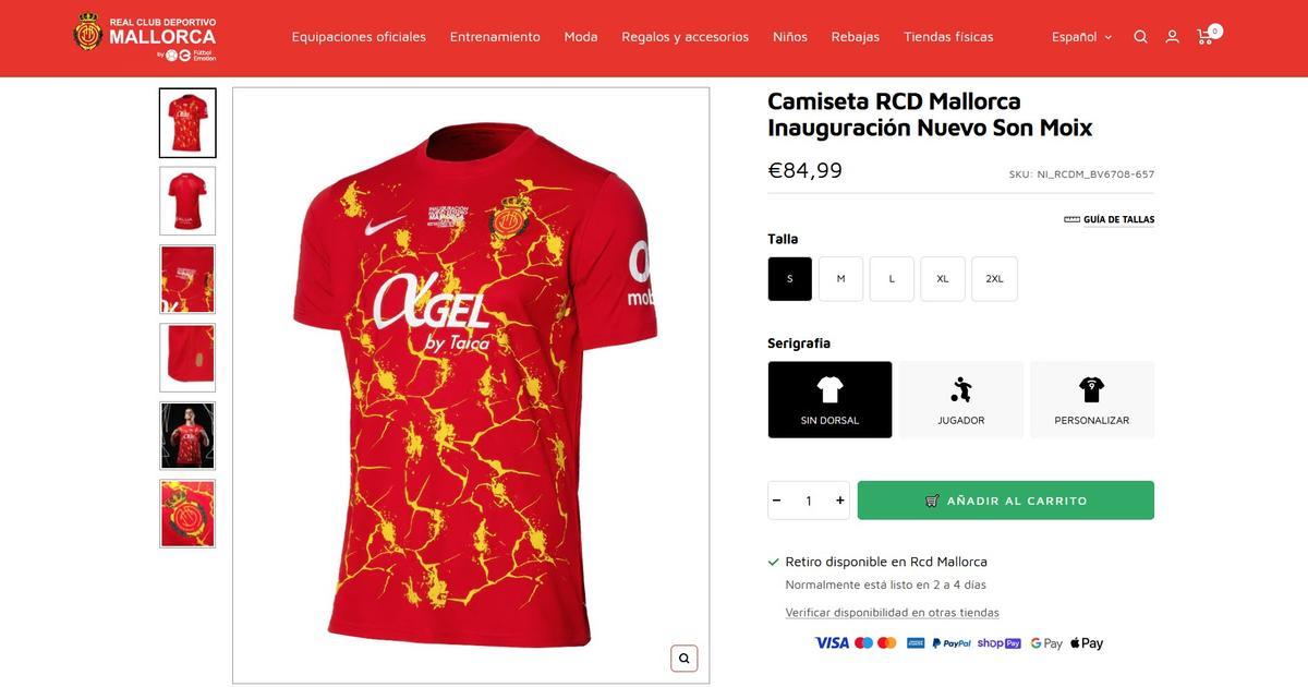 RCD Mallorca-Celta. Camiseta a la venta en web club