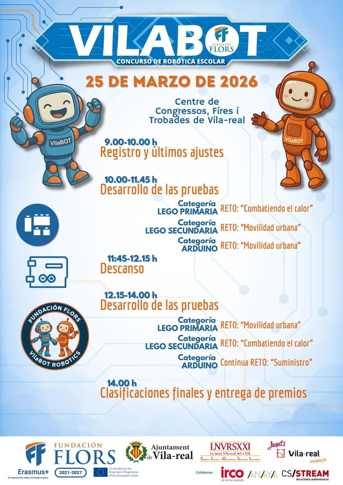 Cartell anunciador del Vilabot amb les activitats a desenvolupar duranbt la jornada.