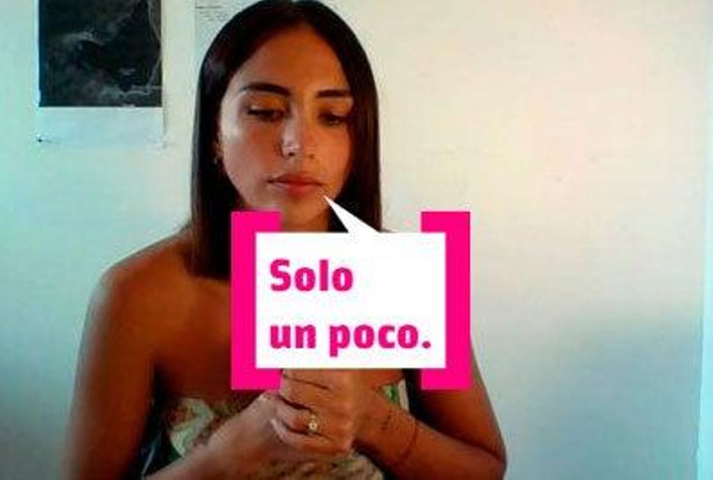 Sandra Pica en directo con el plató de 'Supervivientes'