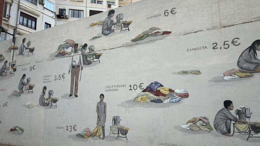 Otro gran mural de Escif peligra en València