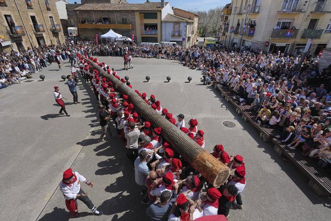 Les imatges de la plantada de l'arbre de Maig i del ball del Cornut de Cornellà del Terri