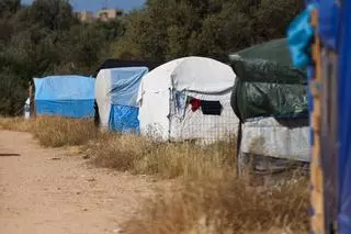 Poblado chabolista en la zona del recinto ferial de Ibiza