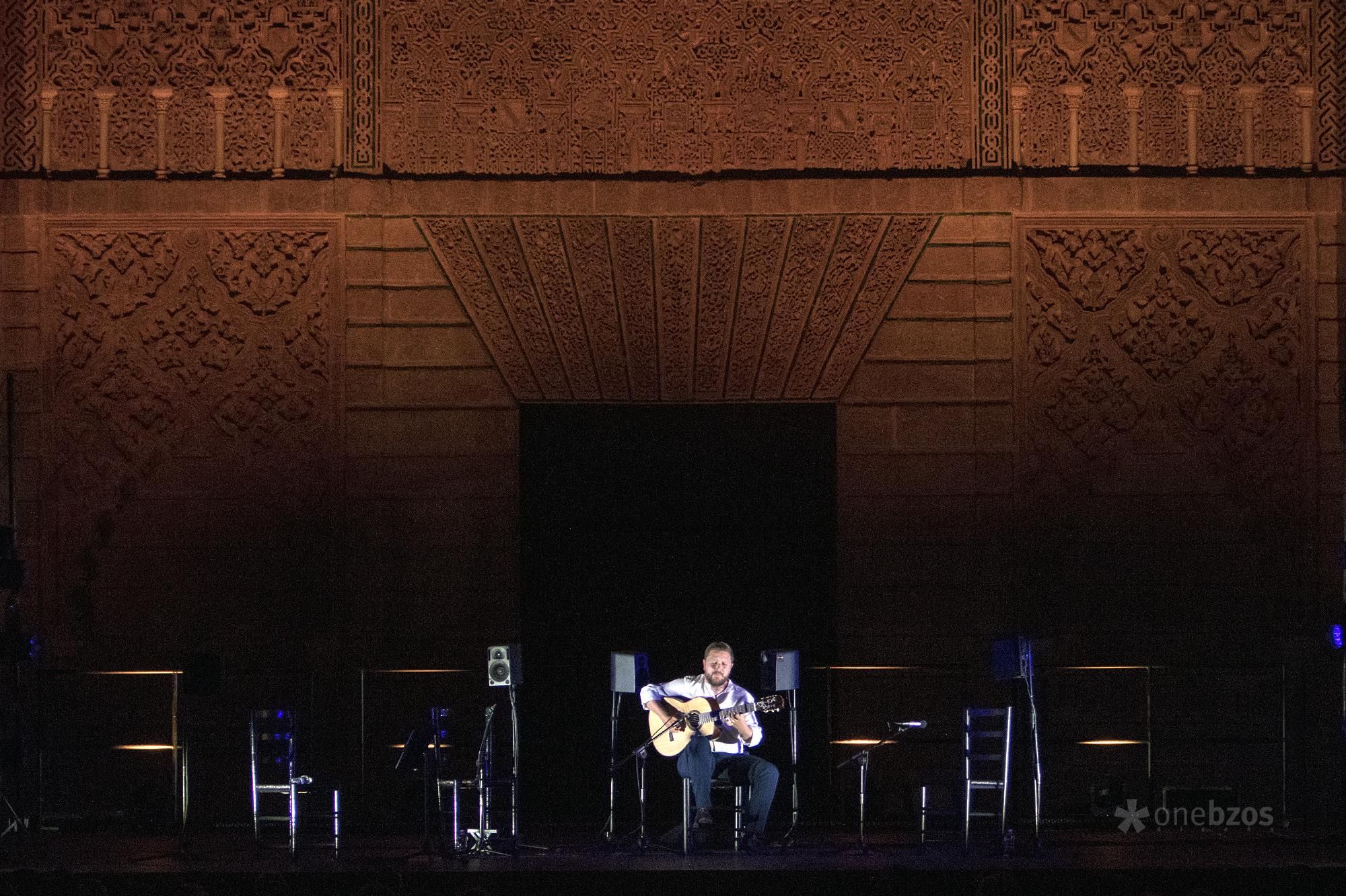 Alejandro Hurtado en el concierto de Rafael Riqueni en el Alcázar.