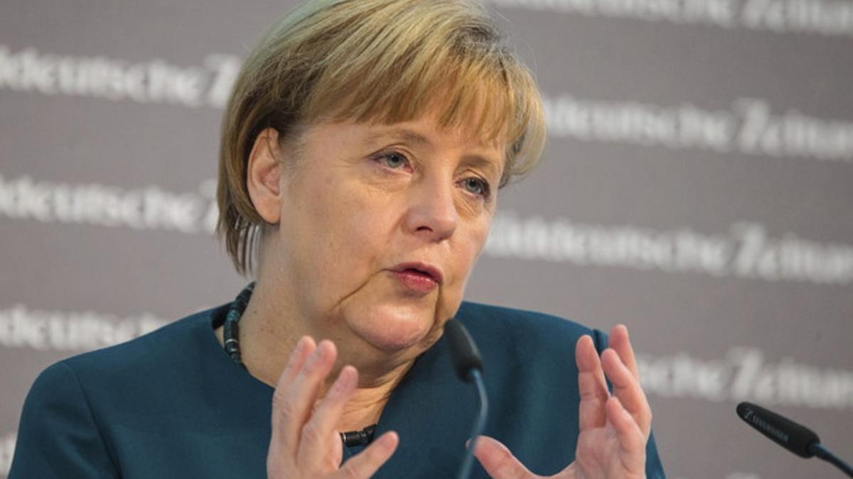 La cancillera alemana, Angela Merkel, el pasado día 21.