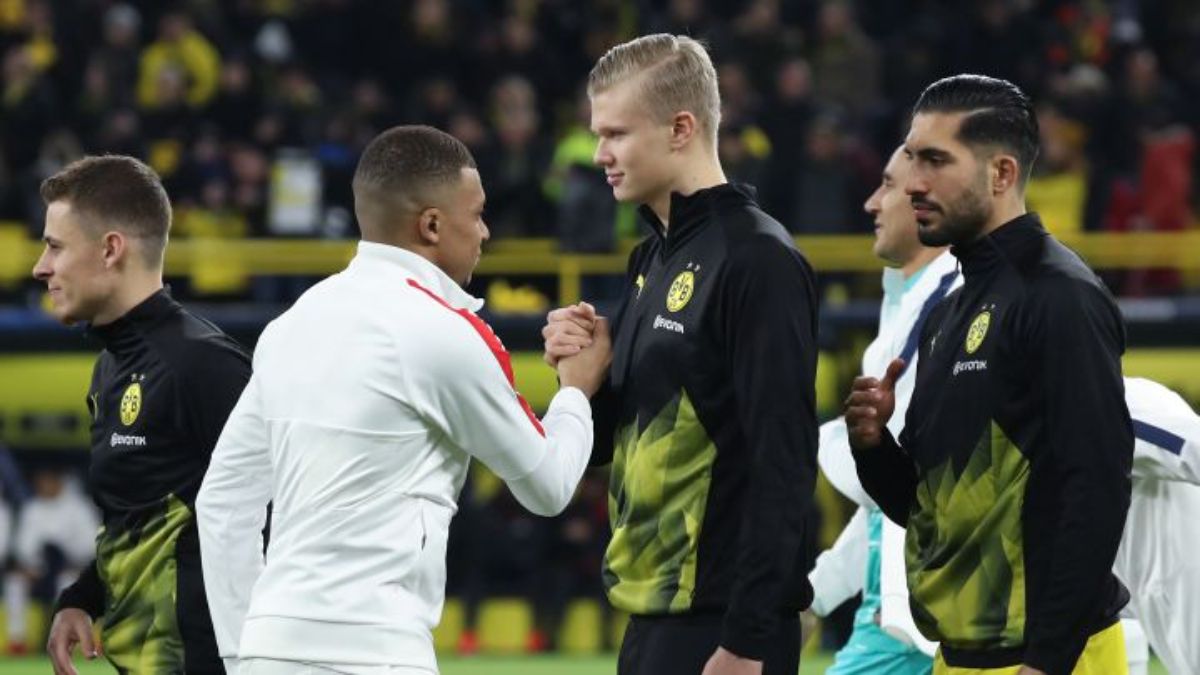 Haaland y Mbappé en Champions