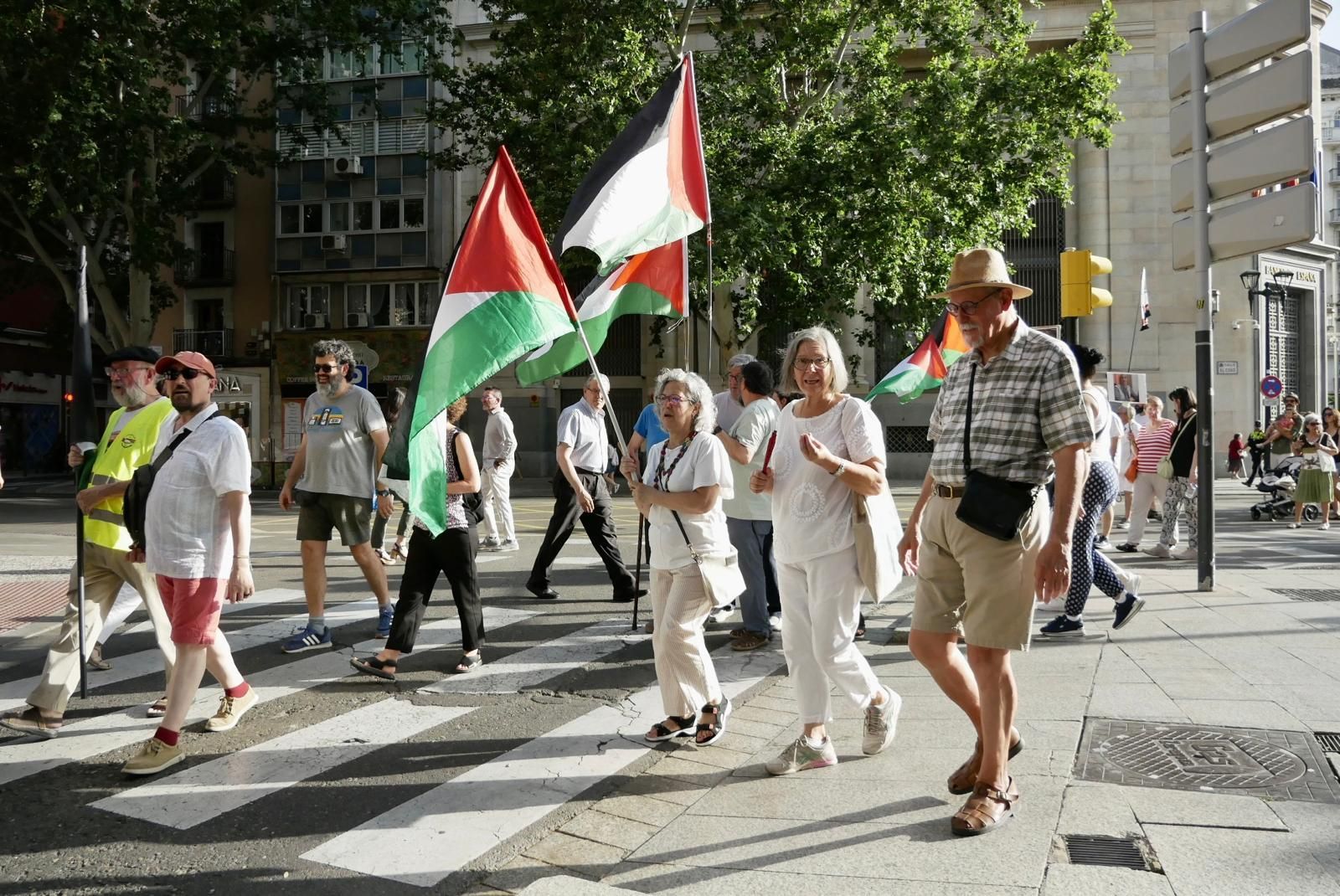 En imágenes | Manifestación en apoyo a Palestina en Zaragoza