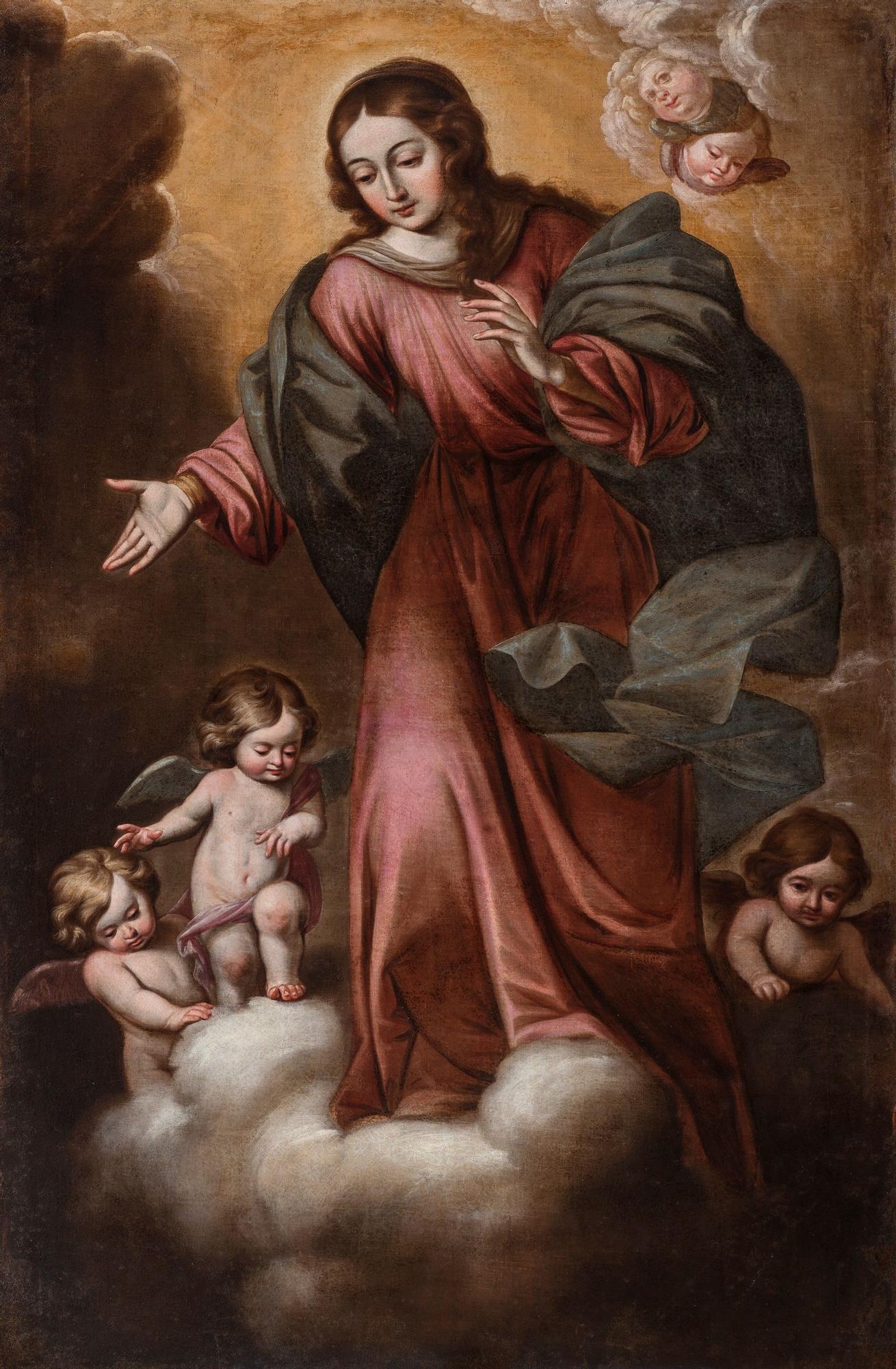 Imagen del cuadro restaurado de la Inmaculada Concepción.