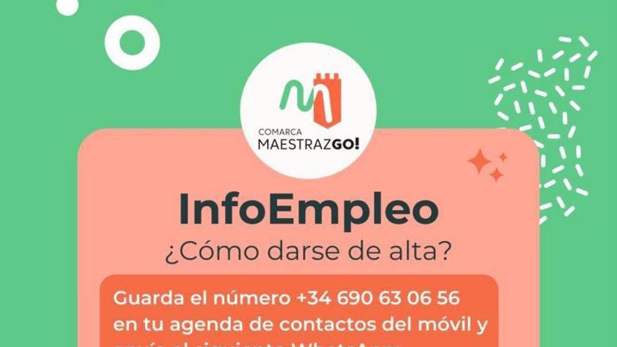 Más de 200 usuarios buscan empleo por WhatsApp en el Maestrazgo