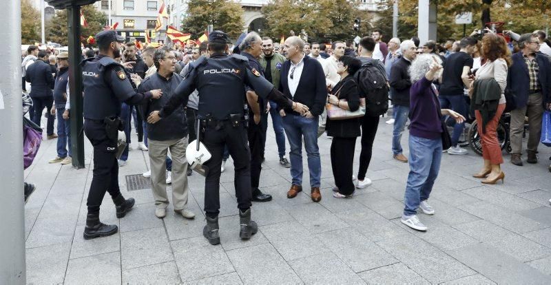 Manifestaciones en Plaza España por el 'procés'