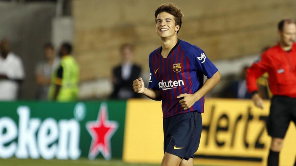 Riqui Puig, feliz por su estreno con el primer equipo en el Barça-Tottenham de la International Champions Cup