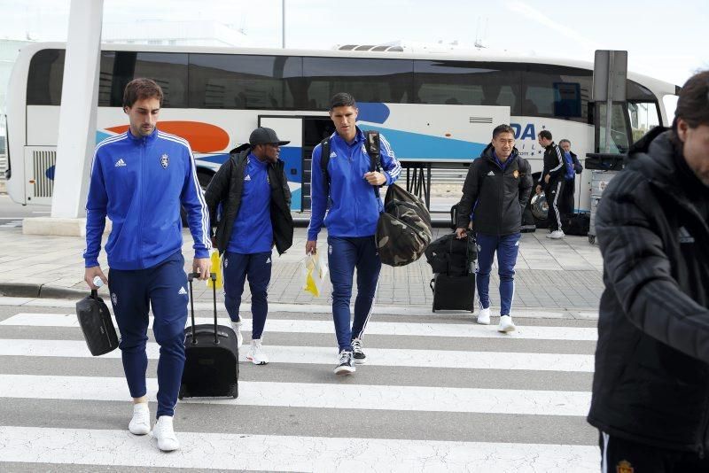 Salida del Real Zaragoza a Almería